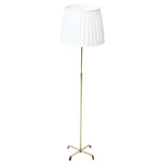 Retro Swedish 1940s Brass Floor Lamp by Böhlmarks