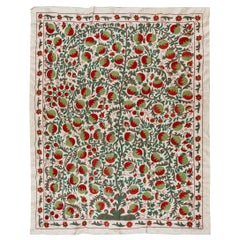 Brand-New Uzbek Suzani Textile, Embroidered Cotton, Silk Wall Hanging