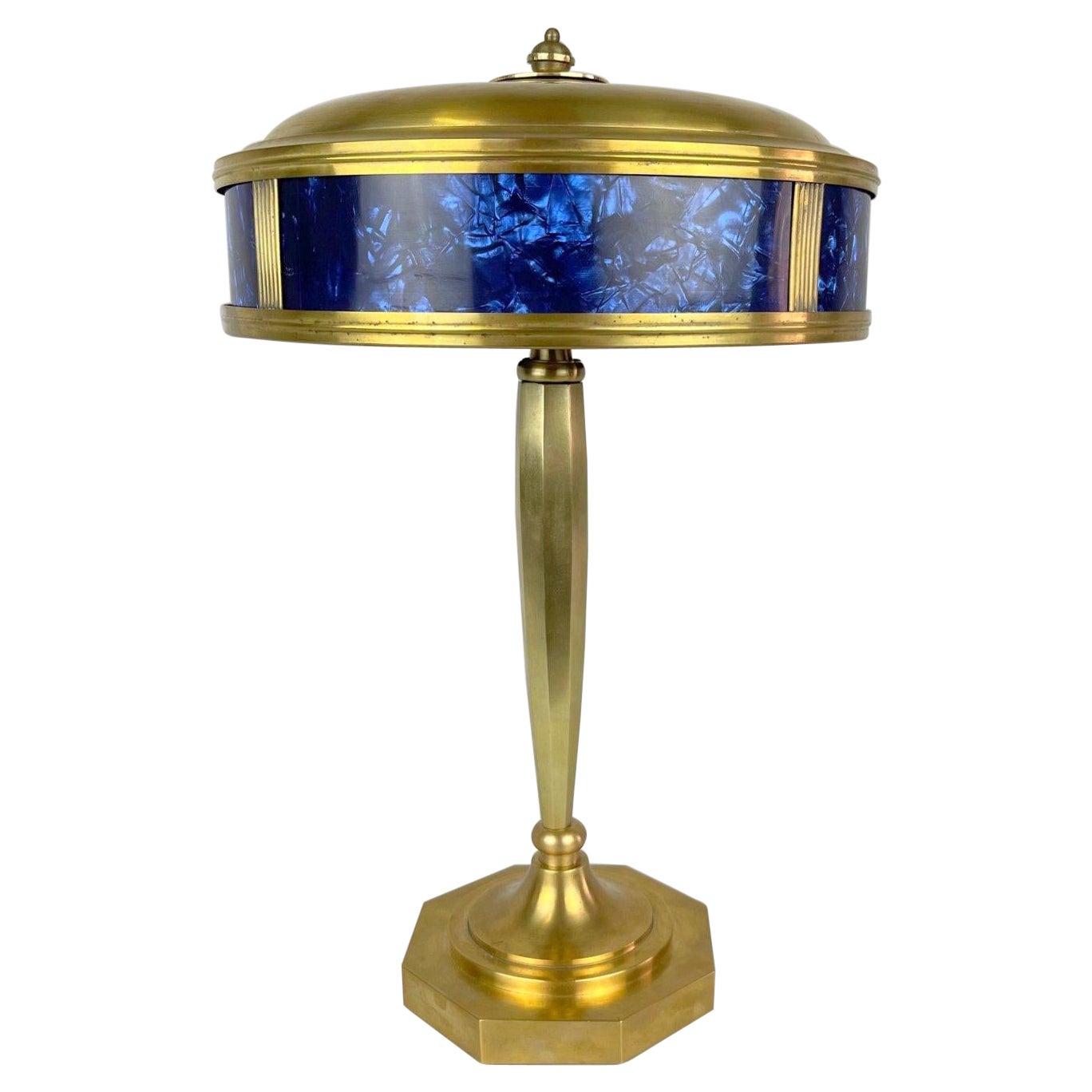 Art Deco Brass Table Lamp, 1930's