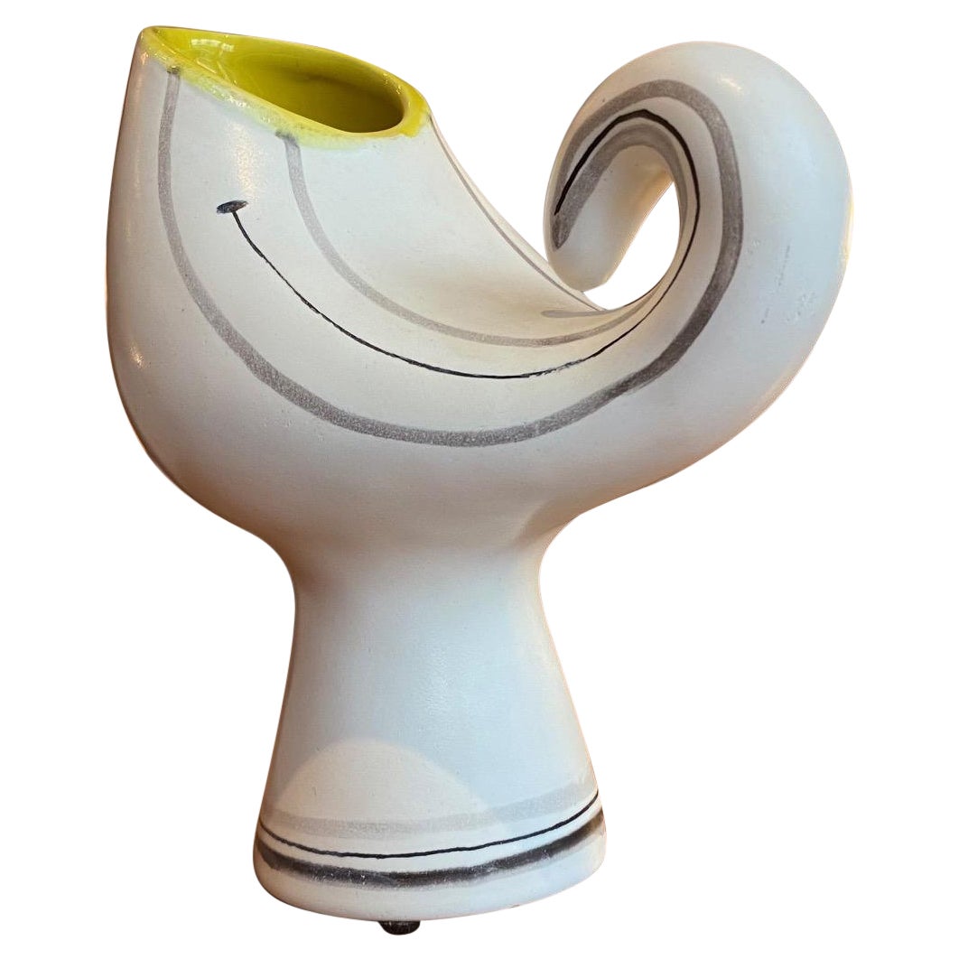 Roger Capron "Bird" Ceramic Vase/Jug, Vallauris, France, 1960s