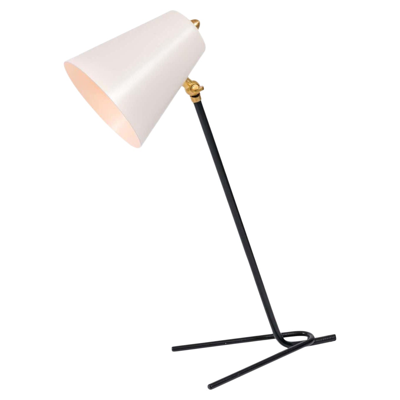 Lampe de bureau ou applique italienne blanche de style mi-siècle moderne