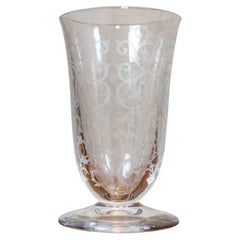20th-Century Crystal Cup with Arabesque