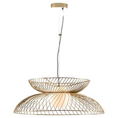 House of Brass Cage Ceiling Light with Metal