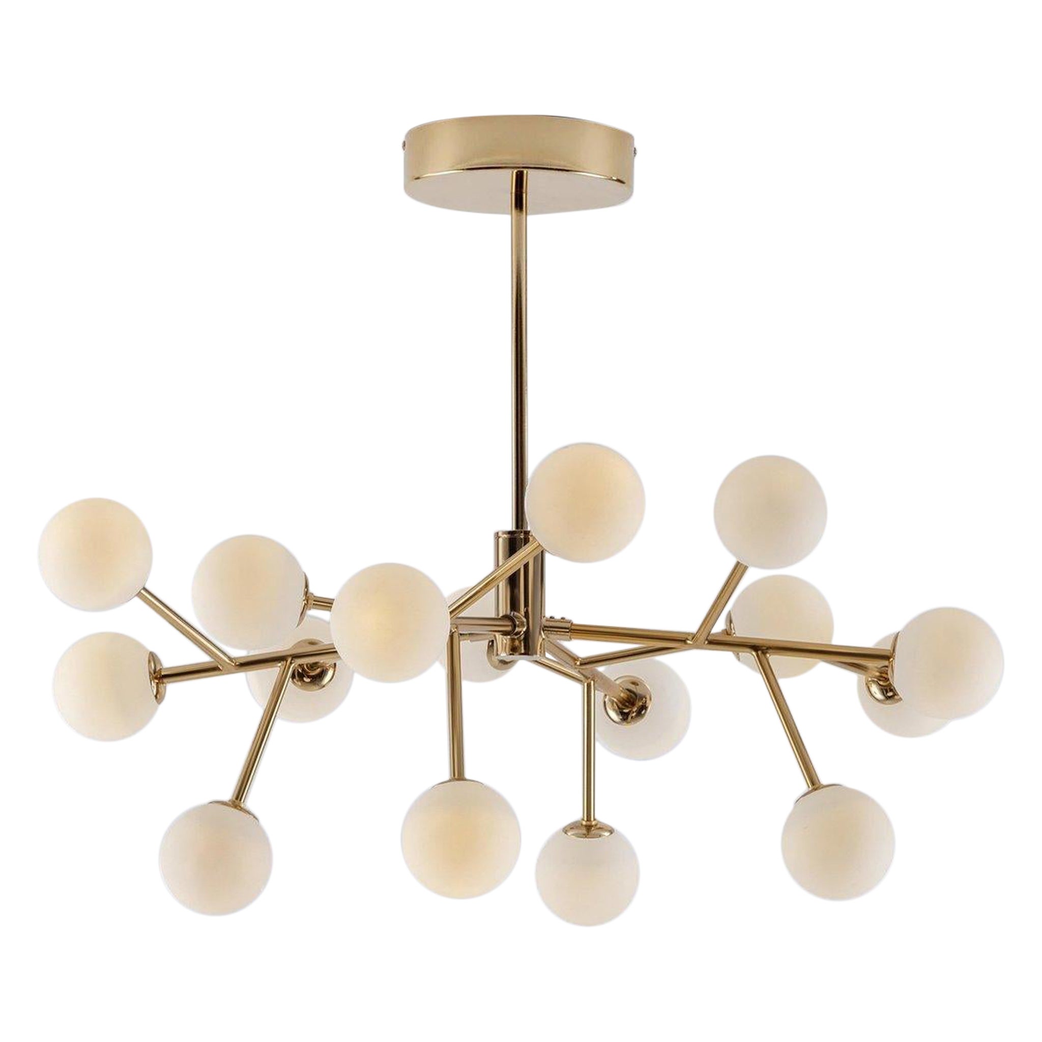 Houseof Brass Sputnik Flush Ceiling LED Light with Metal and Glass Shade  For Sale at 1stDibs