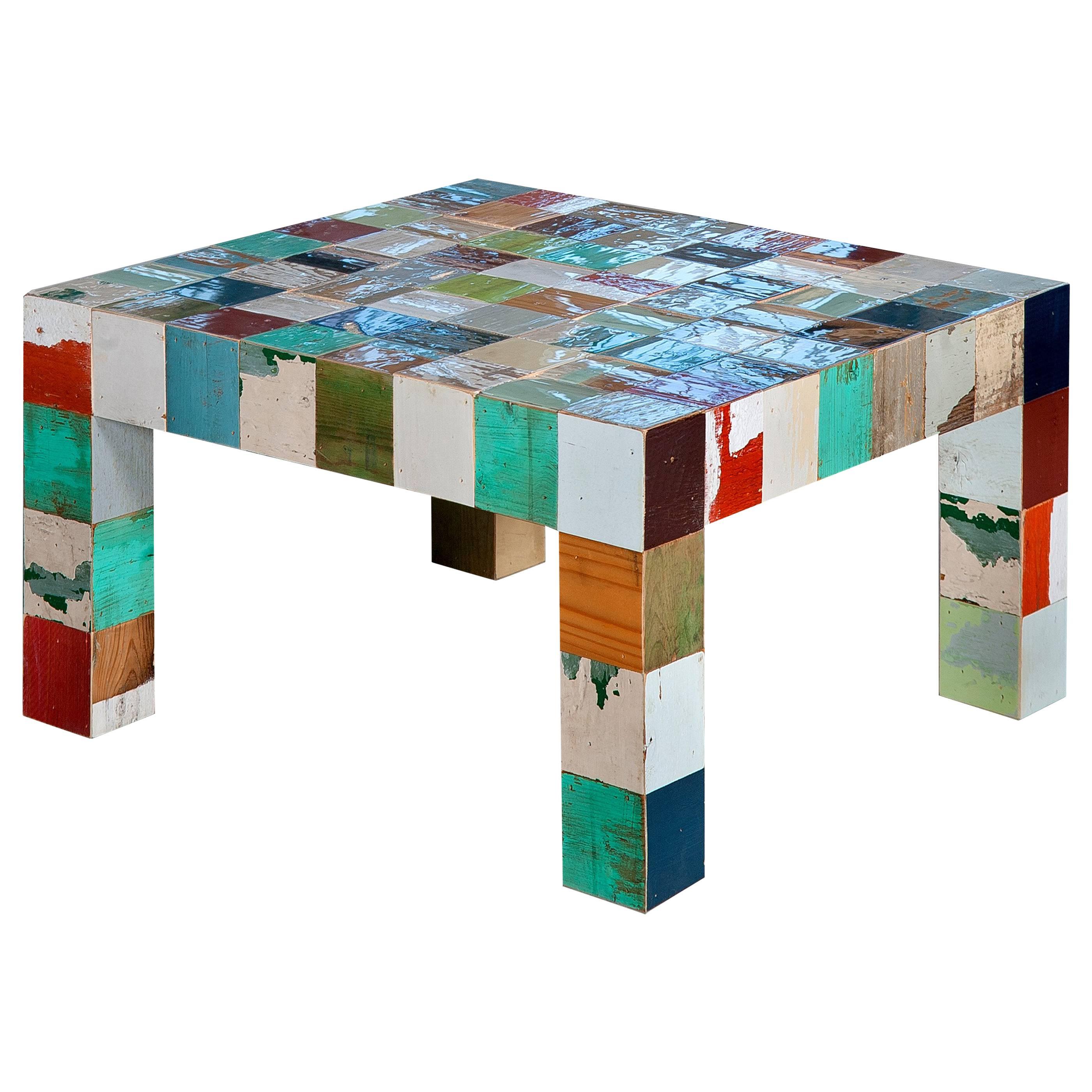 Piet Hein Eek No. 33 "Waste-Waste 80 x 80 Coffee Table" in Plywood, 2013 For Sale