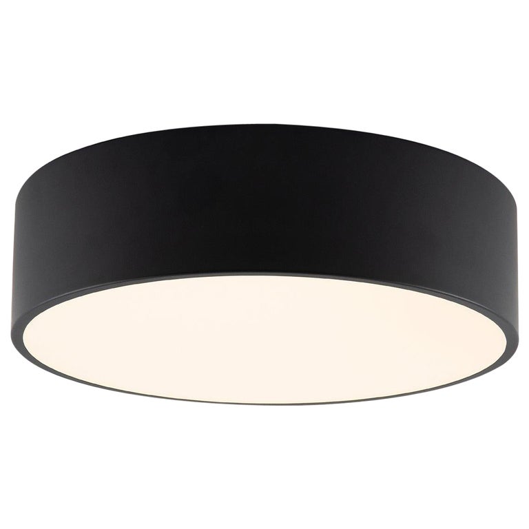 Houseof Charcoal Grey Diffuser Flush Ceiling Light with Metal at 1stDibs