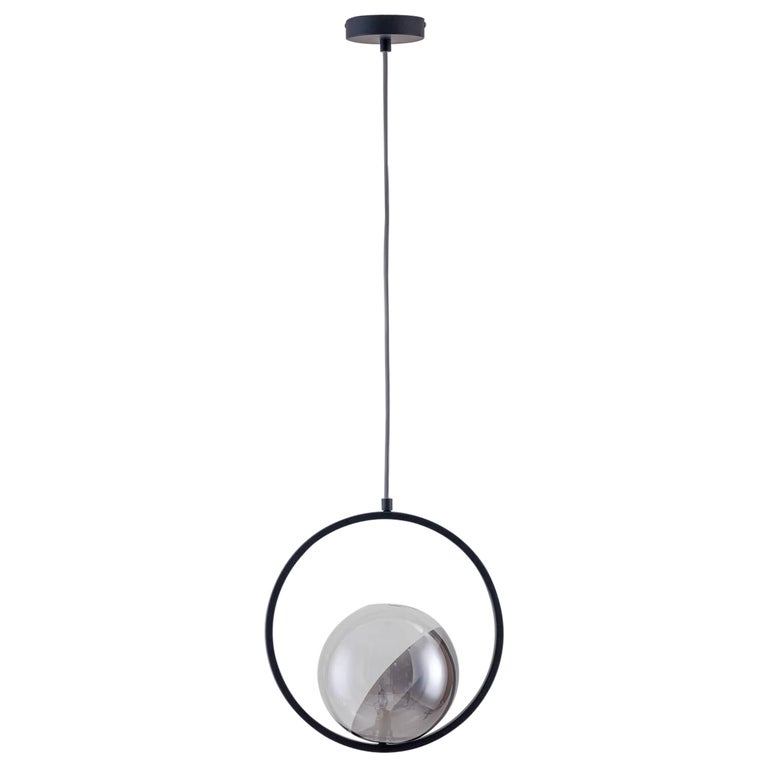 Houseof Charcoal Grey Ring Ceiling Light with Metal and Glass Shade at  1stDibs | charcoal grey ceiling, charcoal ceiling