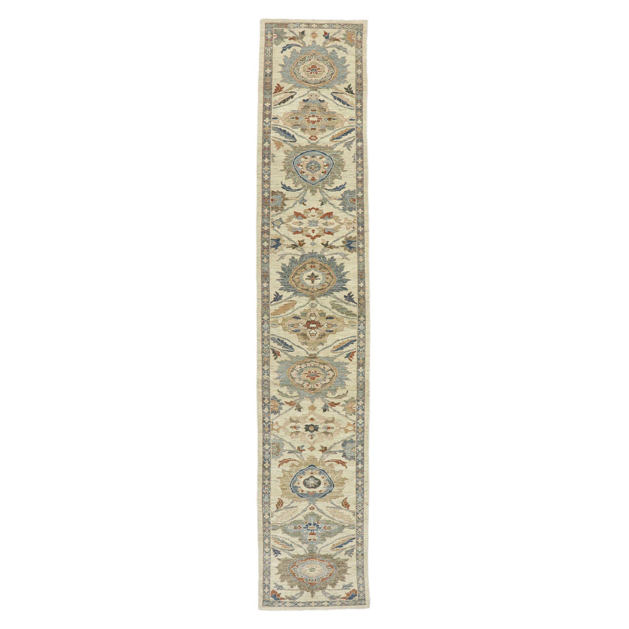 New Contemporary Persian Sultanabad Runner with Modern Transitional Style