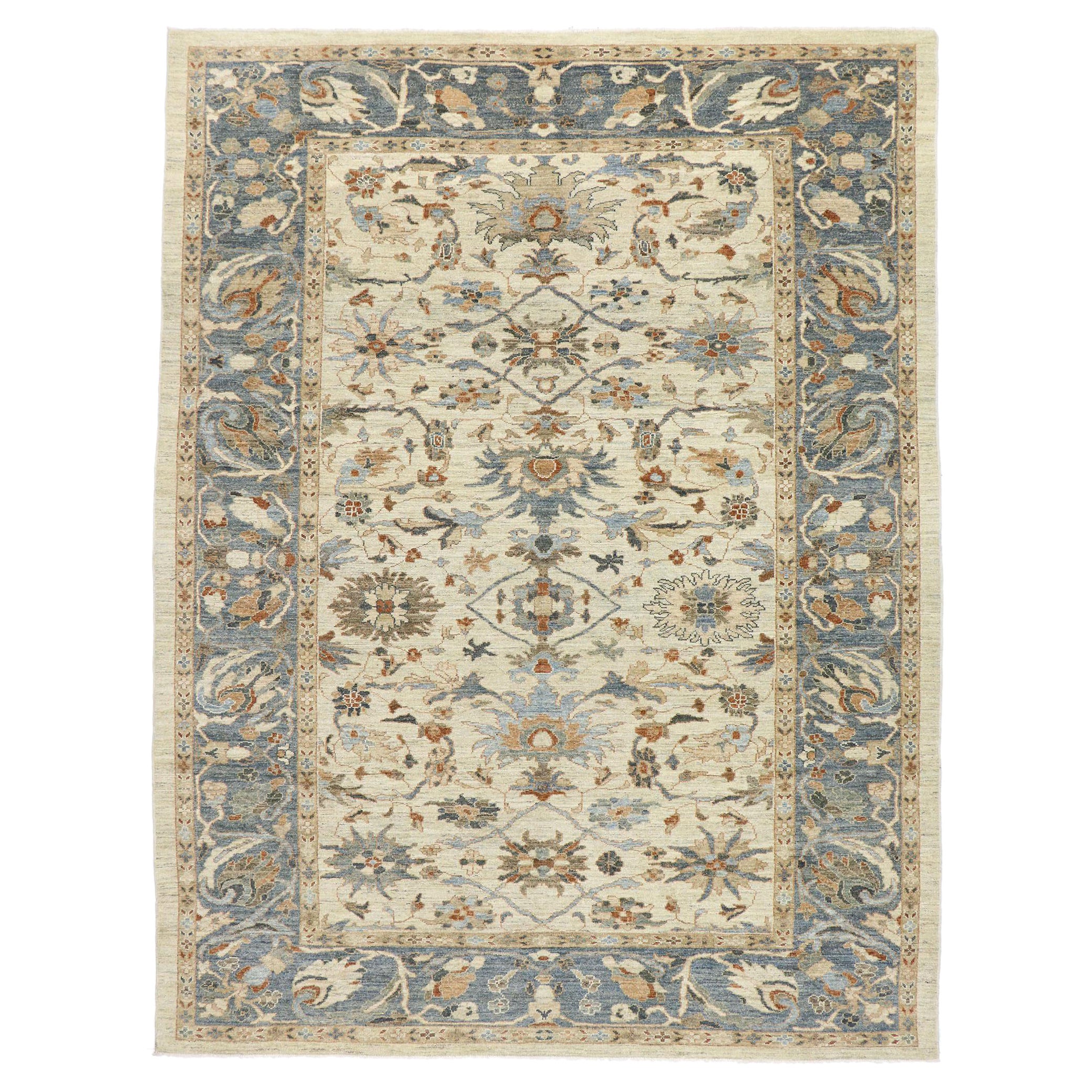 Nueva alfombra persa contemporánea Sultanabad Rugs de estilo moderno de transición en venta