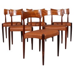 Bernhard Pedersen & Søn Set of Dining Chairs