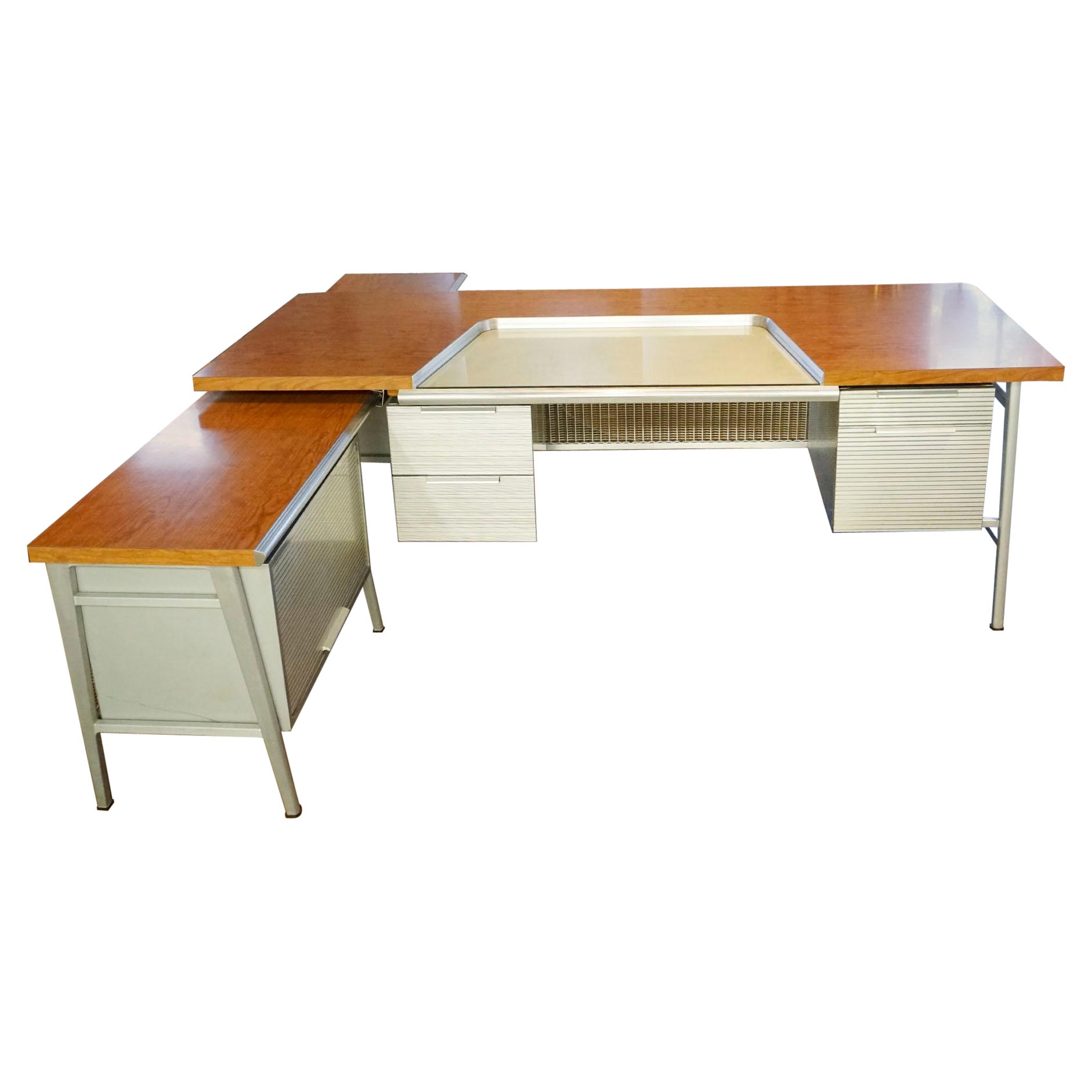 Custom Desk with Credenza by Gordon Bunshaft for General Fireproofing Company For Sale
