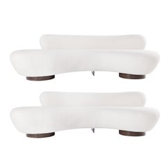 Set of Vladimir Kagan for Directional "Cloud" Sofas in Wool