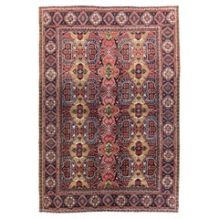 Handgefertigter persischer Heriz-Teppich in Zimmergröße aus der Mitte des 20. Jahrhunderts