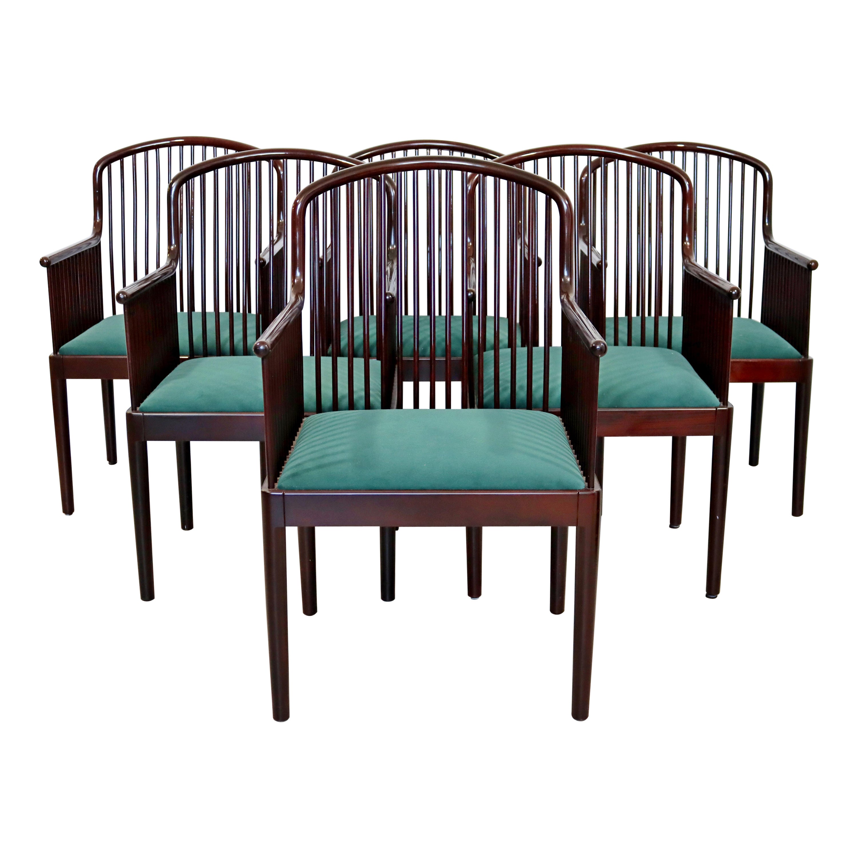 Contemporary Modern Stendig Andover Rosewood Set of 6 Dining Chairs 1980s Italy