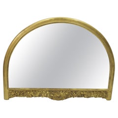 Antique Leon Jallot Demi-Lune Wall Mirror