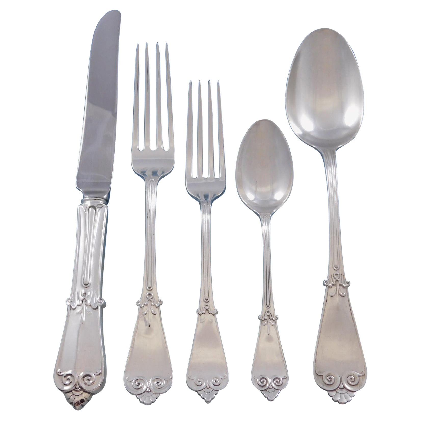 Beekman by Tiffany Co Sterling Silver Flatware Set for 12 Service 61 Pcs Dinner