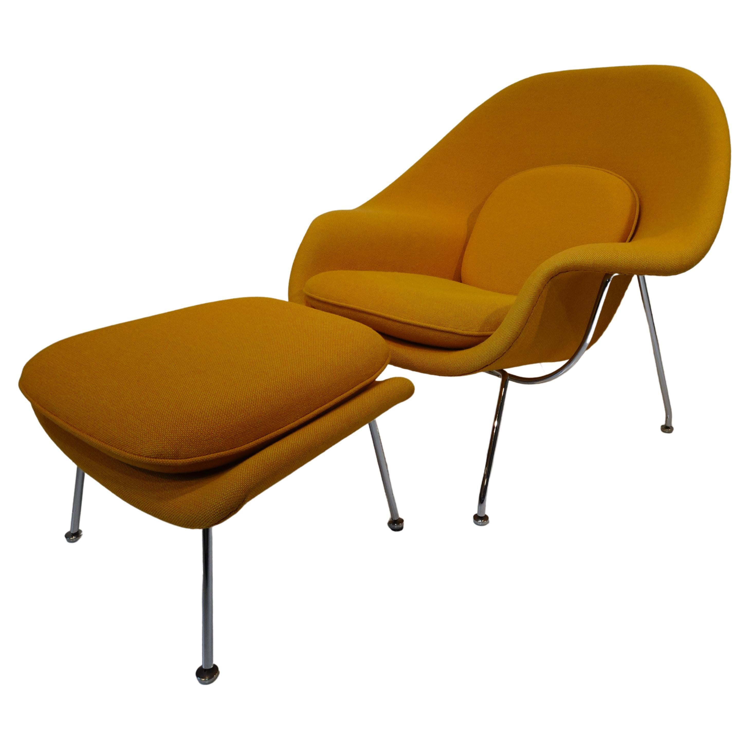 Eero Saarinen Womb Lounge Chair w/ Ottoman for Knoll