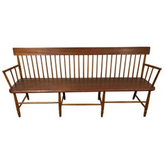 Used American Windsor Spindle Back Deacons Bench Seat