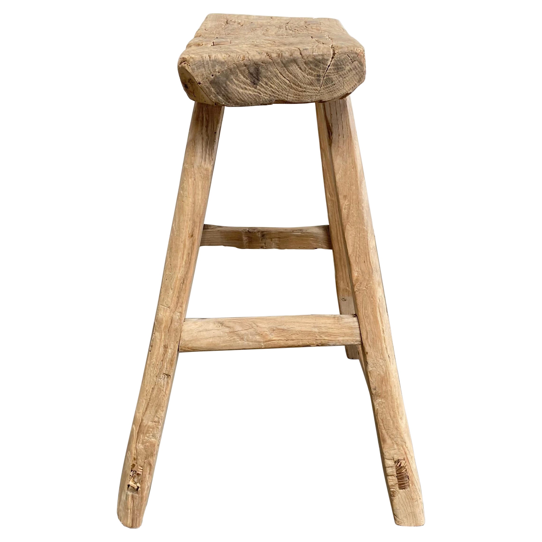 Original, Vintage Industrial, American Made Wooden Stool at 1stDibs