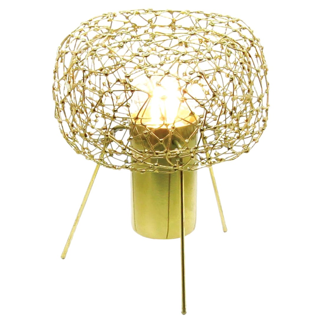 Halo-Ette by Ango, Hand-Welded Brass Table Lamp