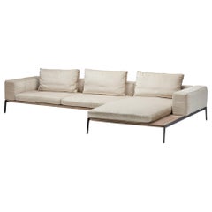 Antonio Citterio for Flexform, Lifesteel White Three Seater Sofa