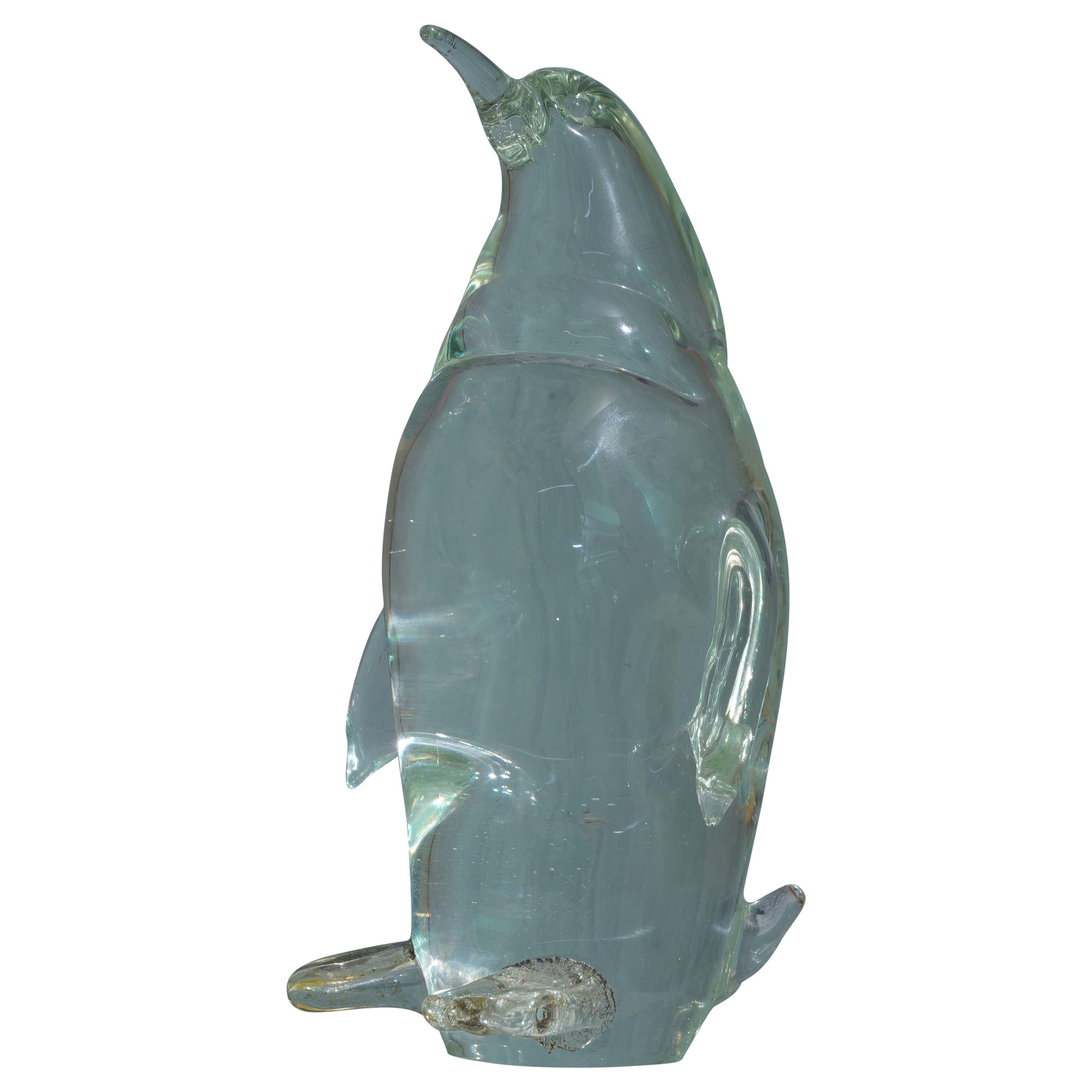 Sculpture de pingouin en verre de Murano, 1980
