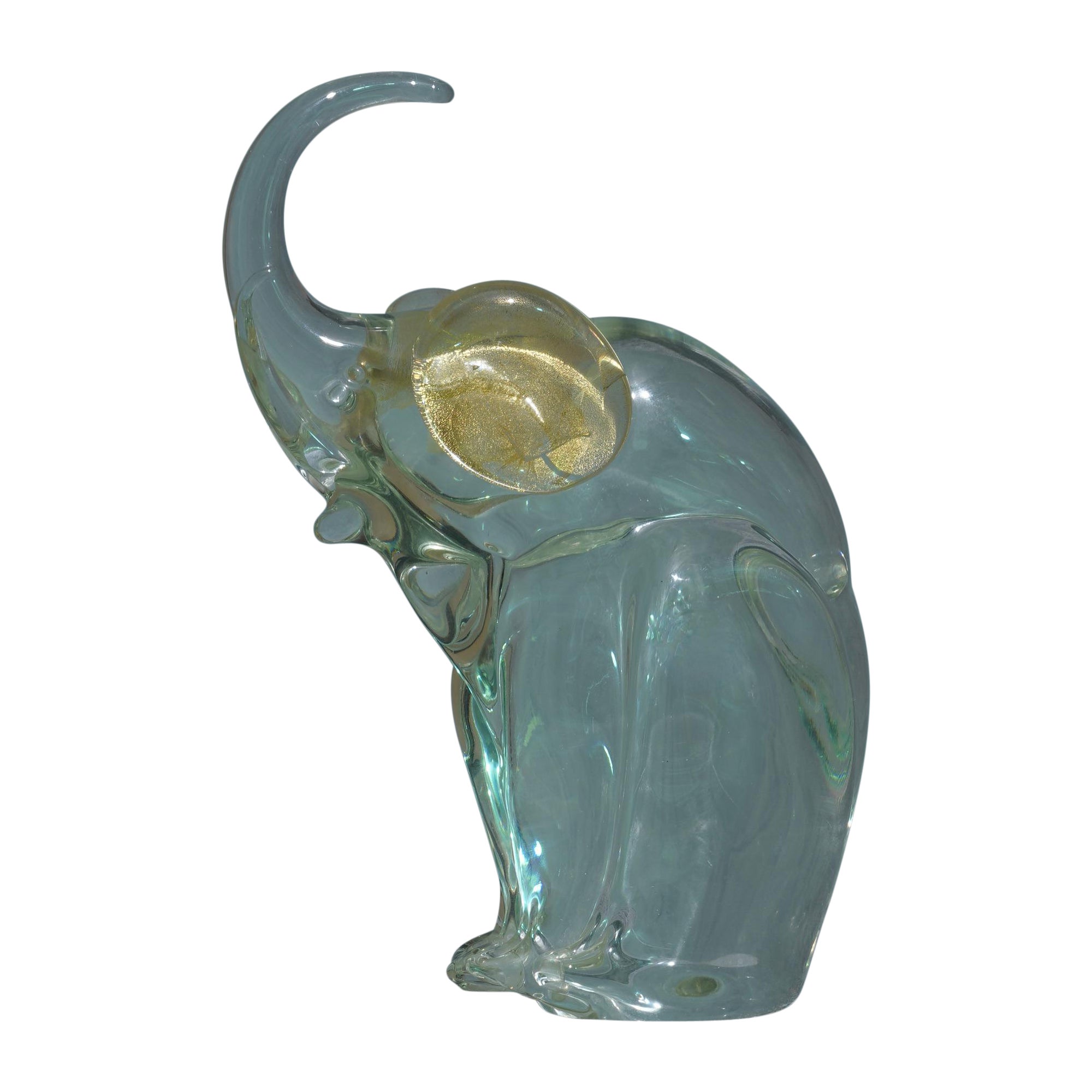 Elefanten-Skulptur aus Murano-Glas, 1980 im Angebot