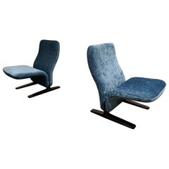 Pierre Paulin Concorde Chairs, Set of Two, 1960s