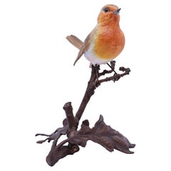 Albany Worcester County Birds Porcelain & Bronze Robin