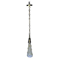 Colgante de cristal moderno de mediados de siglo Murano dorado