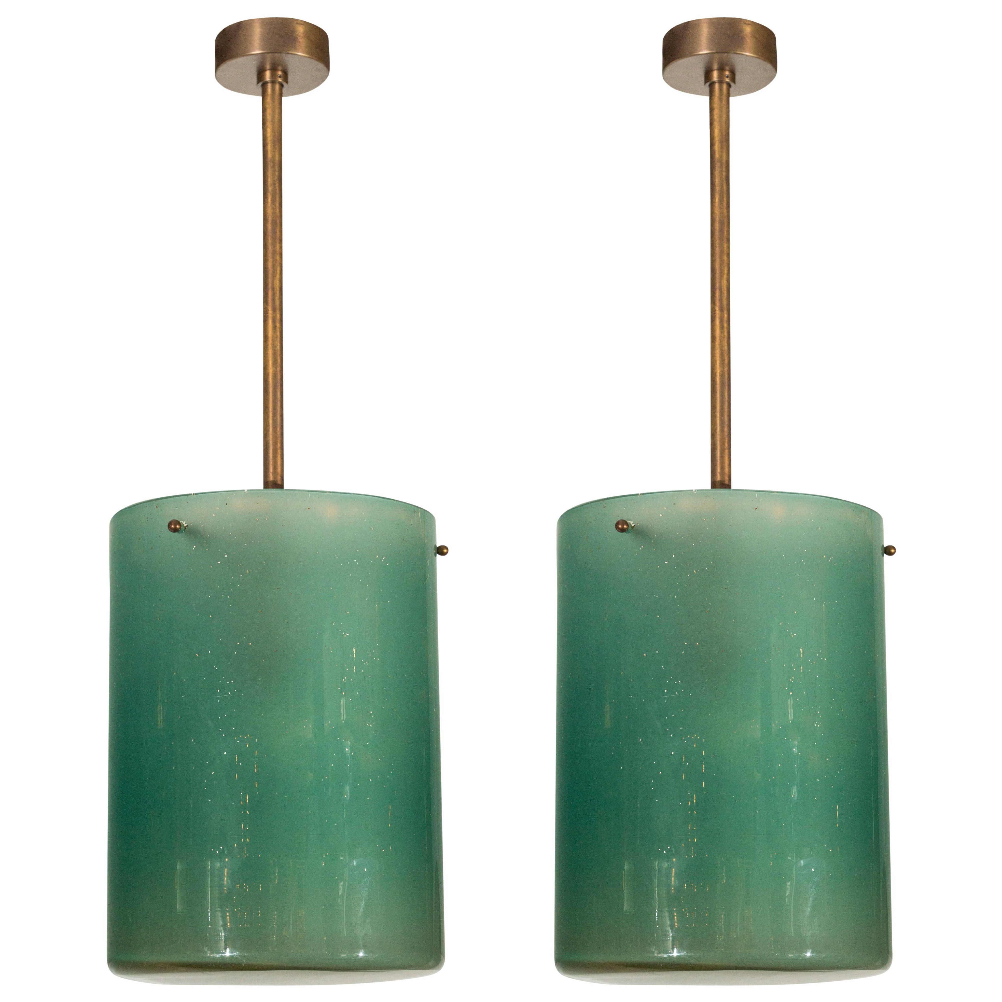 Colgante muy grande de Murano Aqua Fume, 2 Disponibles en venta