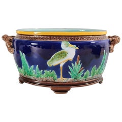 Holdcroft Majolica Heron Oval Planter/Jardiniere