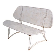 Metal Mid Century Garden Poolside Sofa bench by Homecrest