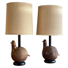 Pair of Italian Lamps by Aldo Londi for Bitossi