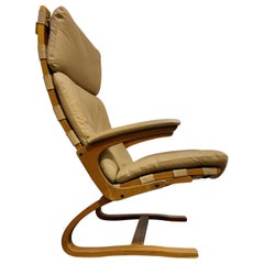 Vintage Leather Lounge Chair by Ingmar Relling, 1970s
