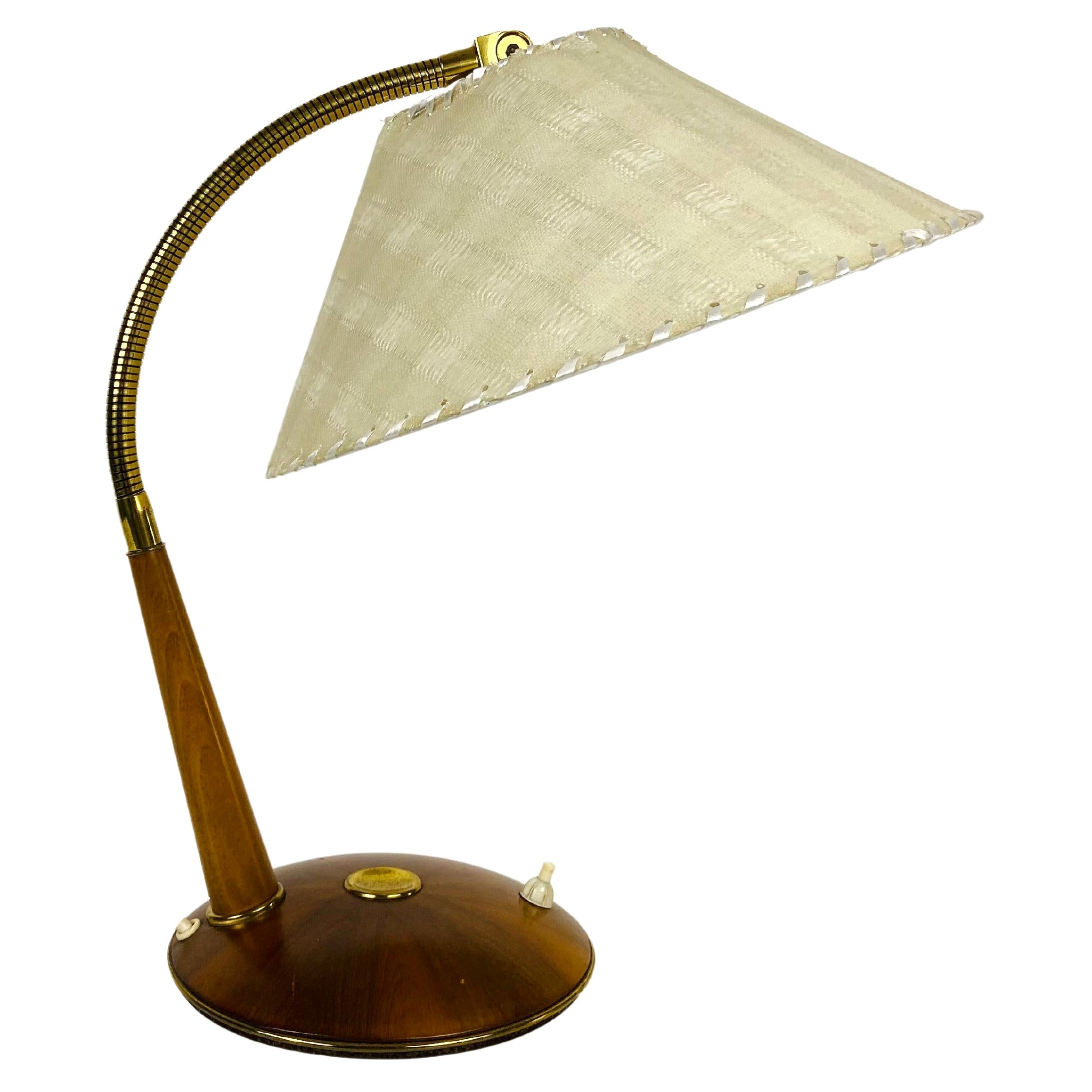 Lampe de table en teck du milieu du siècle par Temde, circa 1970 en vente