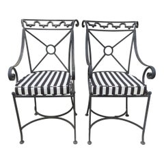 Pair of Vintage Wrought Iron Chairs in the French Style