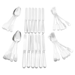 1850s Silver Dessert Service for 12 Settings