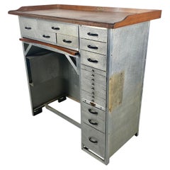  Vintage , Industrial, Aluminum Watchmaker's Desk, Manufactured by Alfab