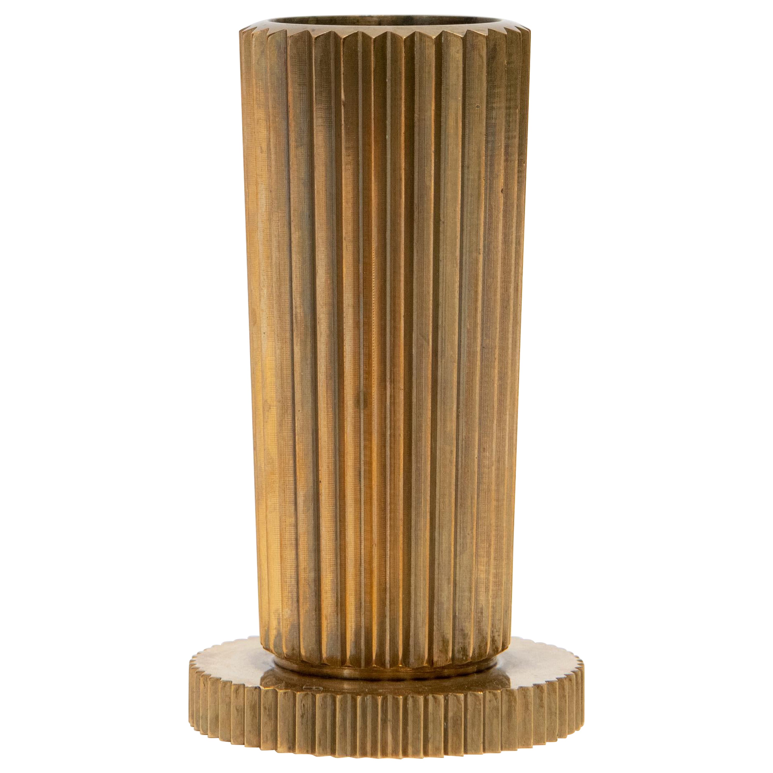 Tinos Denmark, Solid Bronze Vase, c. 1940