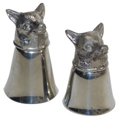 Vintage Elizabeth II Style Fox Head Stirrup Cups