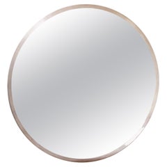 Art Deco, Round Nickel-plate Mirror, c. 1930