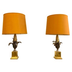 Pair of Maison Charles Style Table Lamps from the seventies 