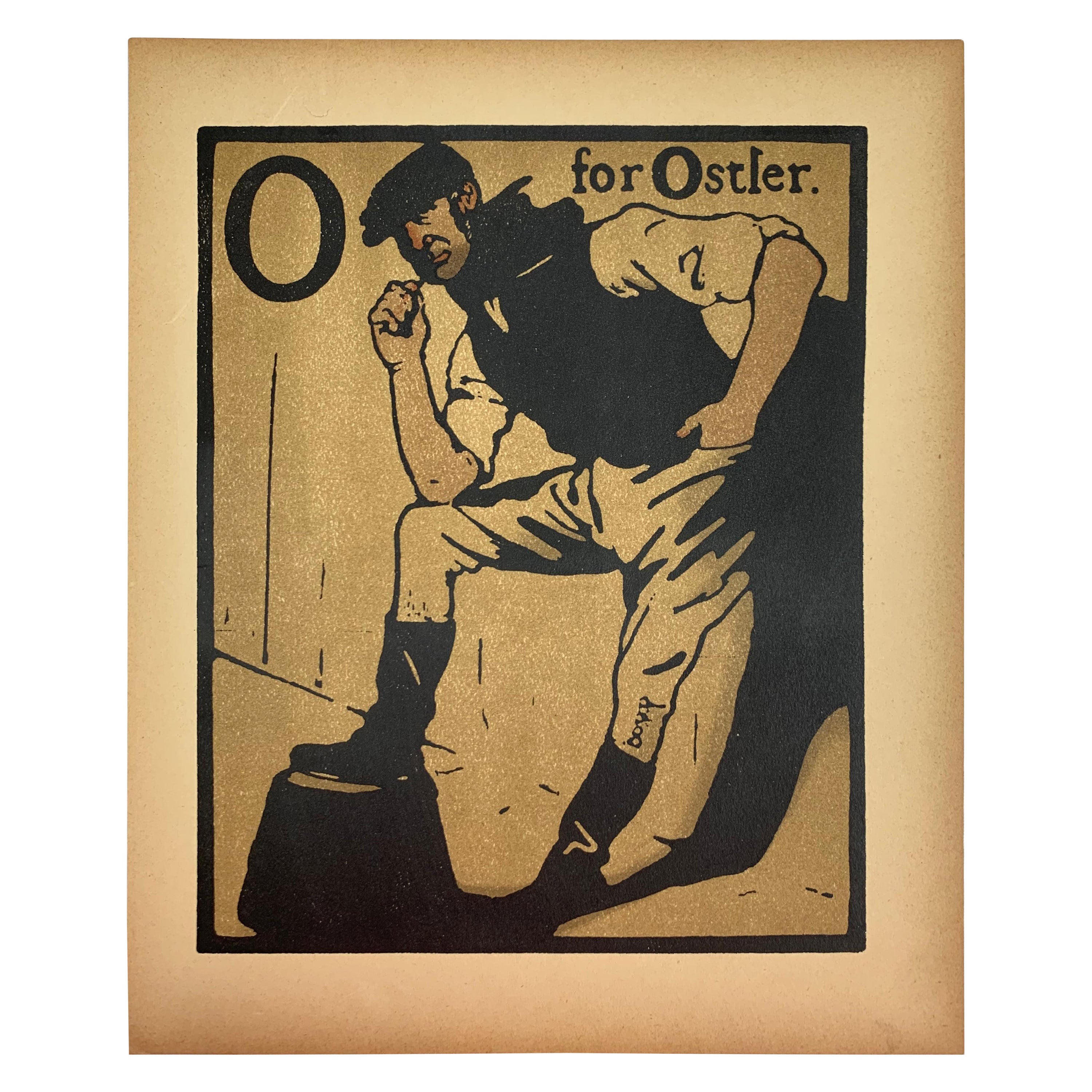 « An Alphabet » de William Nicholson, O pour Ostler, première édition, Londres, 1898