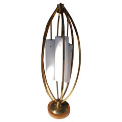Mid Century Danish Modern 3 Way Brass Cage Lamp
