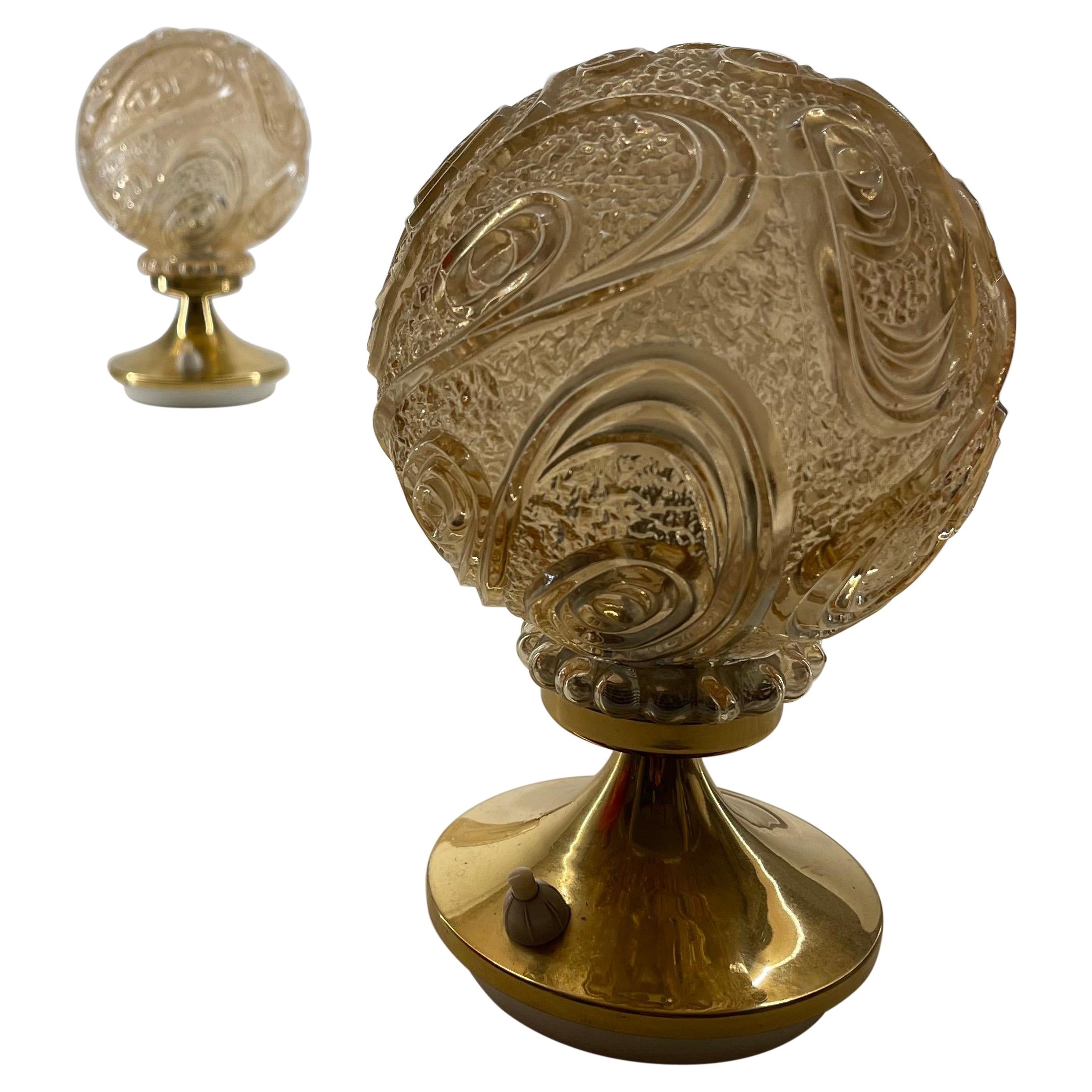 1 of 3 Bitossi Gold Glazed Ceramic Table Lamp by Miranda of Sweden