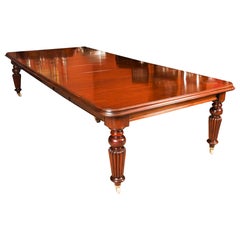 Antique Victorian Mahogany Dining Conference Table 19th Century