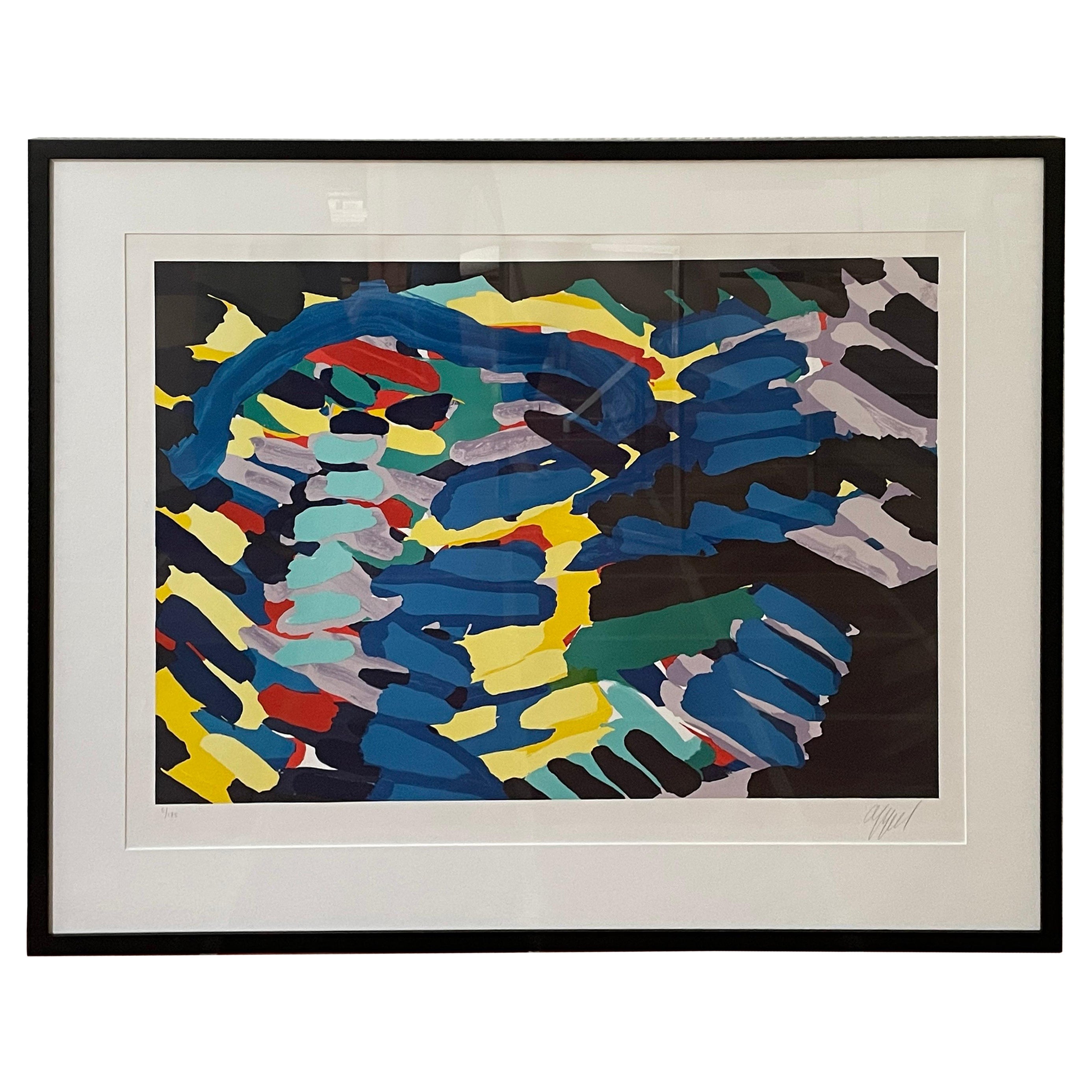 Karel Appel Abstract Lithograph For Sale