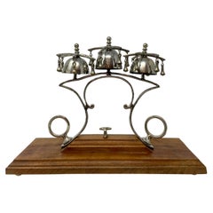 Used Horse Hames Designed Sleigh Bells on Stand, Circa 1900's.