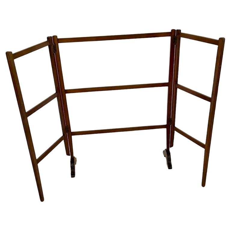 Quality Antique Edwardian Carved Mahogany Folding Clothes Horse at 1stDibs
